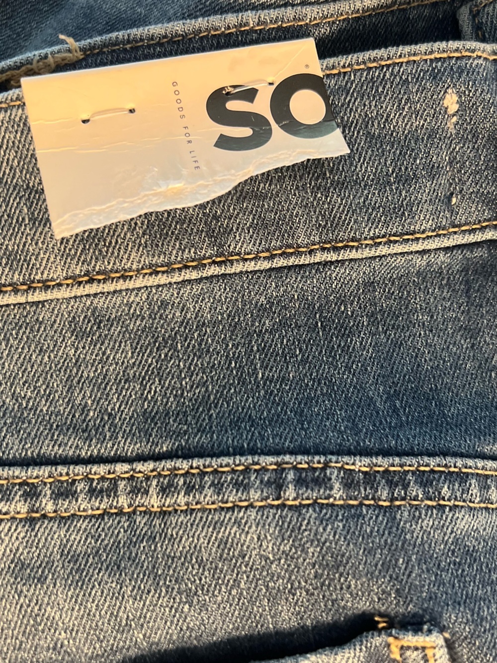 SO Super Stretch High Rise Wide Leg Blue Jeans Size 24 - Picture 8 of 10